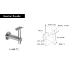 CHBR732, Wall Mount Fixed Handrail Bracket For Round Tube
